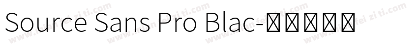 Source Sans Pro Blac字体转换